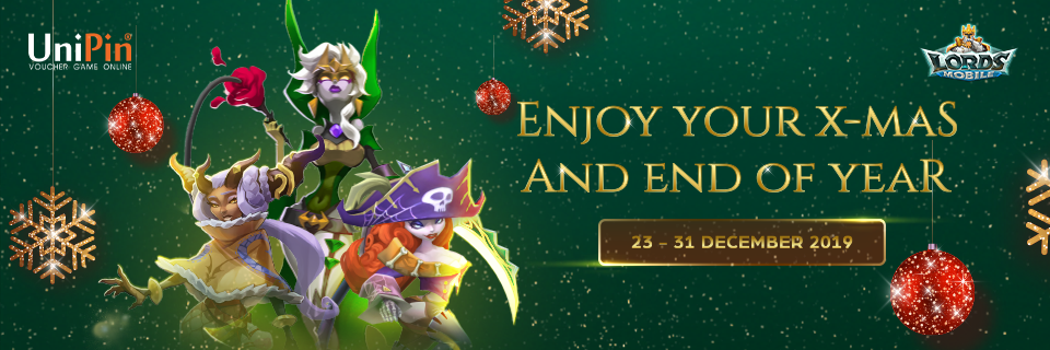 သင်ရဲ့ X-Mas နဲ့ နှစ်ကုန်အချိန်လေးတွေကို Lords Mobile နဲ့ကုန်ဆုံးလိုက်ပါ